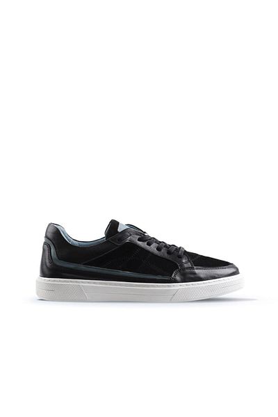 Bueno Shoes Black Multi Leather Men's Sports Shoes 16Ma7084
