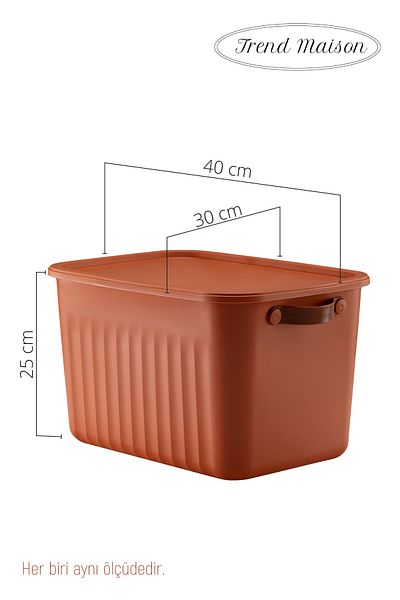 Trend Maison Decorative Storage Box, Multi-Purpose Organizer, Bathroom Kitchen Organizer, Box with Lid, Tile 3-Piece