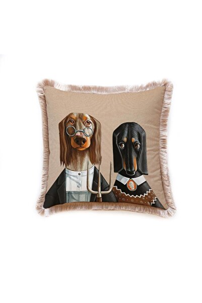 Adawall Dogs Pillow/Cushion (Filler Bead Fiber, Nation. Washing and Fading Certificate)