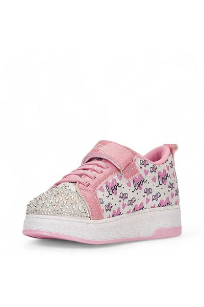 NS Little Printed, Stoned Girls' Sports Shoes, Girls' Sneakers with Cats - Orthopedic Supported