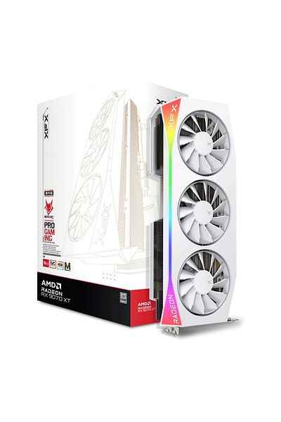 XFX Placa video XFX Mercury AMD Radeon RX 9070XT OC White Magnetic Air Edition RGB, 16GB, GDDR6, 256-bit