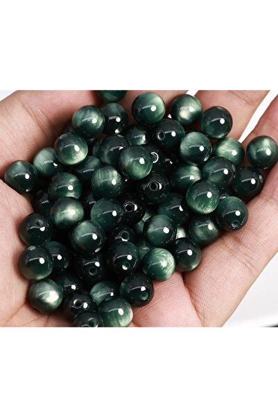 L&Wen Cat Eye Bracelet Beads, Round Beads Jewelry DIY Making for Girls 8mm 30...