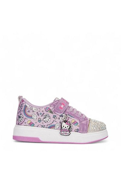 NS Little Printed, Stoned Girls' Sports Shoes, Girls' Sneakers with Cats - Orthopedic Supported