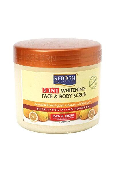 Reborn Beauty مقشر طبيعي لتفتيح البشرة بالليمون، مقشر متساوي ومشرق، 500 مل
