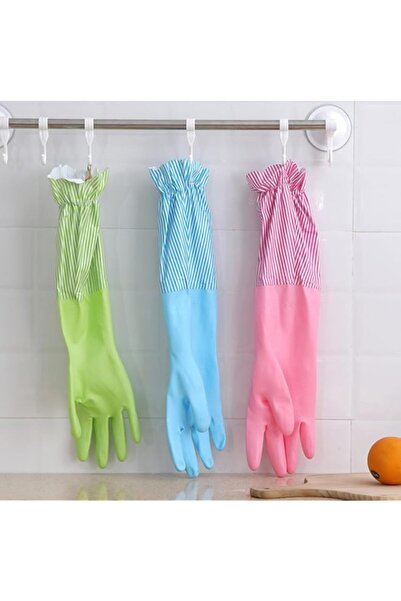 Generic قفازات تنظيف المطبخ المنزلية من Tazweeq، زوج واحد، قفازات طويلة الأكم...