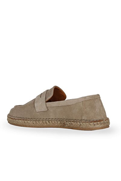 Bueno Shoes Beige Suede Men's Espadrille Shoes 14Mafr110