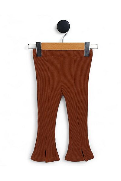 Ege Bebek Girl's Seasonal Double Collar Detailed Ribbed Tights 2-3-4-5-6 Years Old Stylish Bottom Top Set