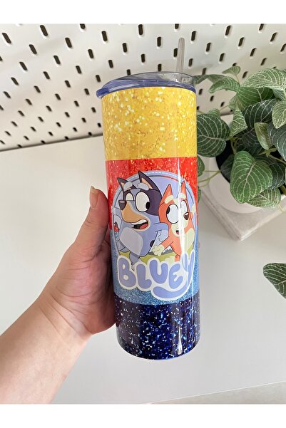 By Selen Suyolcu ترمس بلوى ستيل مع مصاصة - 600 مل