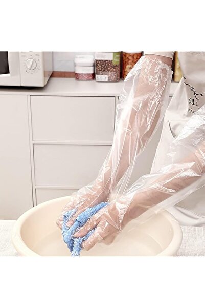 Generic قفازات Joyzzz طويلة للاستخدام مرة واحدة، 50 قطعة، قفازات تنظيف منزلية...