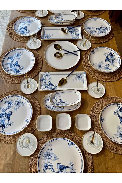 ROSSEV Breakfast Set Grandala 80 Pieces for 12 People