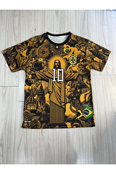 BYSPORTAKUS Brezilya Neymar Jr Özel Konsept Forması (Hardal)