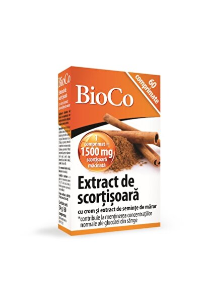 Bioco Extract de scorțișoară (ajută la menținerea concentrațiilor normale de glucoză din sânge) * 60 de comprimate