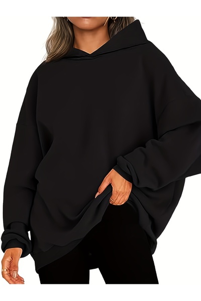 Lider Leather Φούτερ με κουκούλα unisex, με τσέπη καγκουρό, 2 κλωστές, άνετη ...