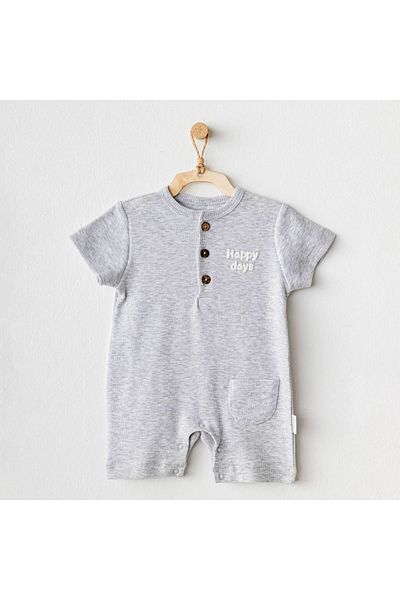 Budi Andywawa Ac25893 Basic Baby Jumpsuit Gray Melange