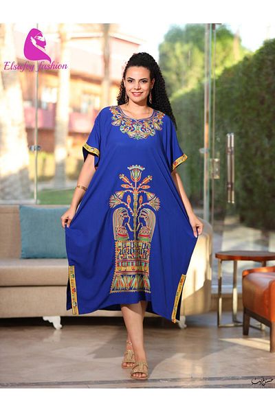 AFandina Kuwaiti butterfly jalabiya with an embroidered inner belt A-469
