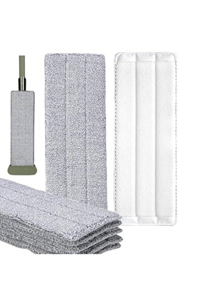 Generic عبوات ممسحة زالكون المسطحة، 6 قطع، وسادات مبللة وجافة لتنظيف الأرضيات...