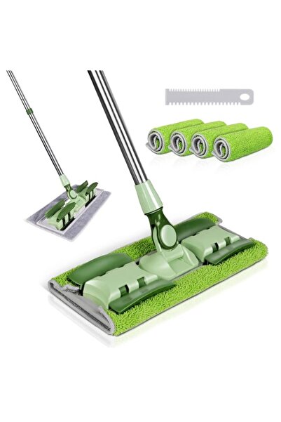 Generic ممسحات ماستوم لتنظيف الأرضيات، ممسحة أرضية مسطحة بمقبض قابل للتعديل ب...