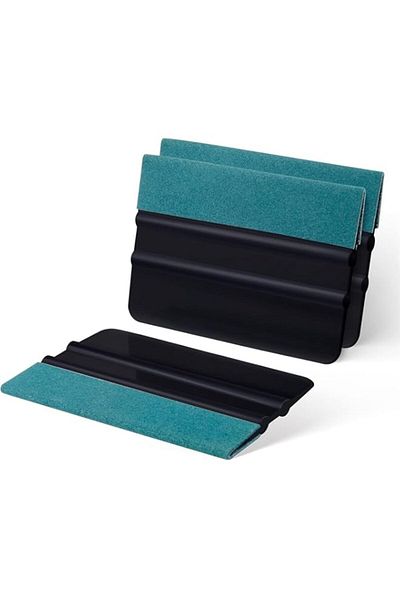 Generic THE WHITE SHOP 3pcs Vinyl Wrap Squeegee with Micro Fiber Suede Felt Edge, Vinyl Scraper for Window