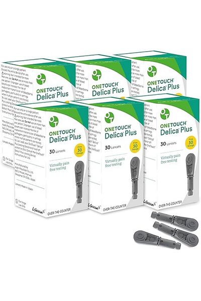 Ikon OneTouch Delica Plus Lancet 100s Ultra-Fine, Gentle & Sterile Blood Sampling for Glucose Testing
