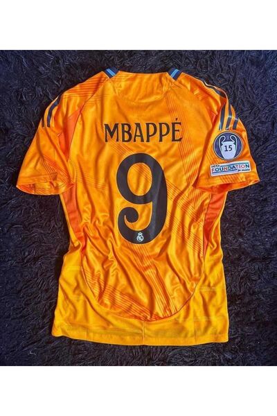 BYSPORTAKUS R.e.a.l M.a.d.r.i.d 2024/25 Sezonu Kylian Mbappe Deplasman Forması (ORANGE)