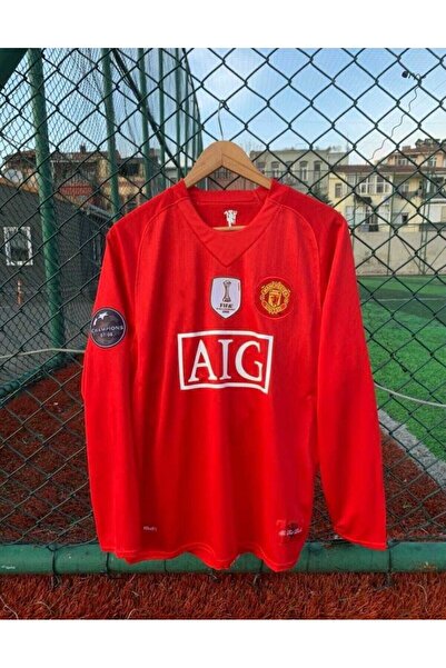 BYSPORTAKUS Manchester /united 2008 Moskova Şampiyonlar Ligi Finali Cristiano Ronaldo Nostalji Forması (RED)