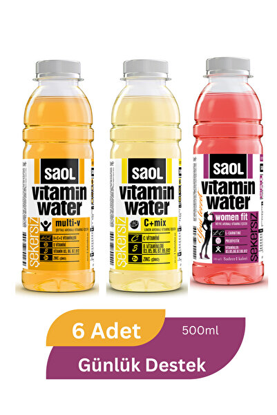 saol vitamin water Daily Support Pack - Multi-V C+Mix Women Fit 6’lı Paket | ...