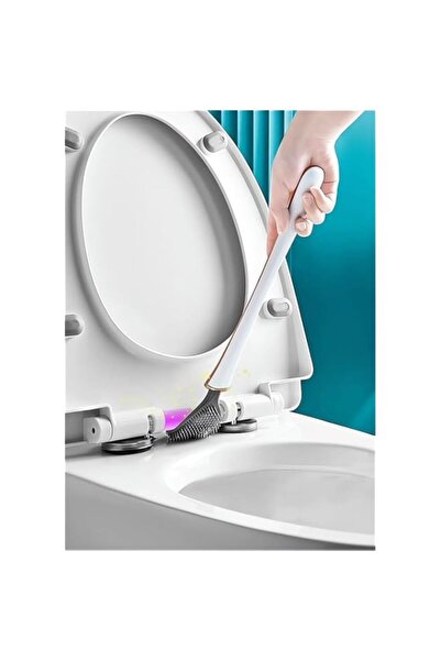 Generic فرشاة المرحاض المصنوعة من السيليكون مع مجموعة حامل مثبتة على الحائط، ...