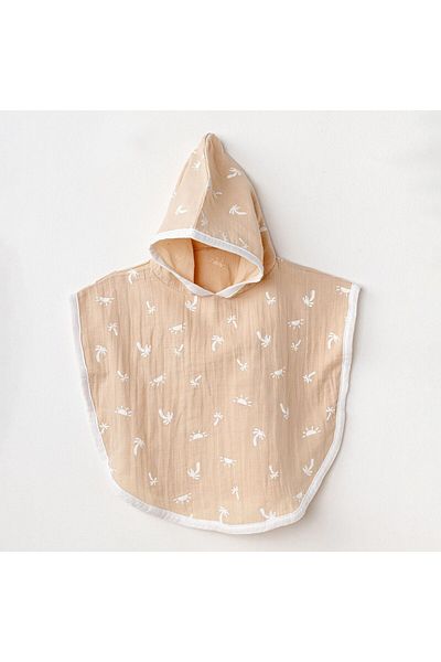 Budi Andywawa Ac24511 Muslin Smil All Day Baby Poncho Beige