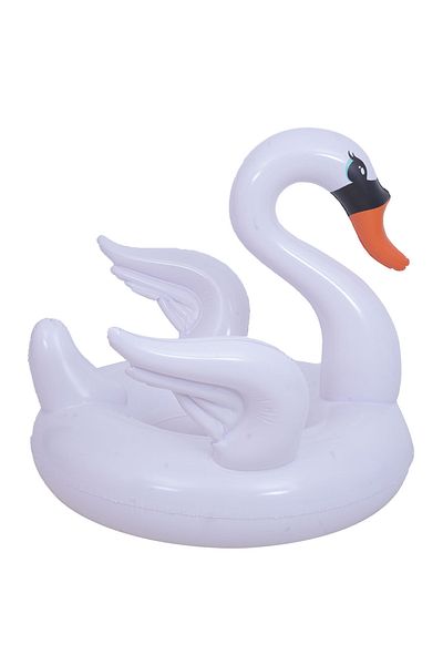 Fab N Funky Kids Swan Tube Swim Ring, Elegant Pool Float, Sturdy Design, Summer Favorite - White
