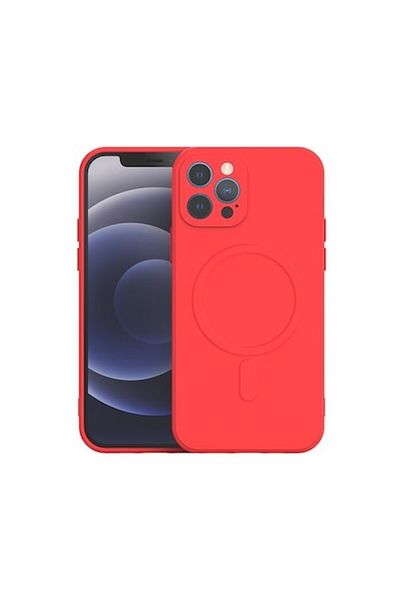 SOHO Protective Case compatible with iPhone 13 Pro (6.1), Liquid MagSafe, ring-shaped, magnetic, Red