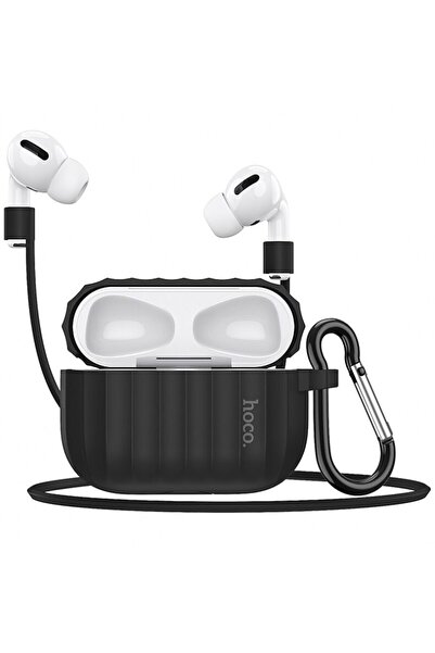 Hoco Black Case with Carabiner for Apple AirPods Pro