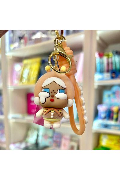 Wisevelya Cry Baby Brown Silicone Keychain
