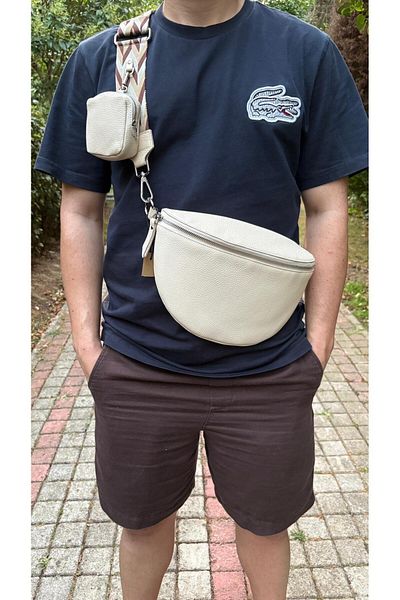 ÖzkanAccessory Aqulia 100% Leather, Stylish and Multi-Purpose Column Strap Bag