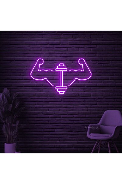 SUN DİZAYN SPORCU gym neon led tablo kaslı sporcu neon tablo