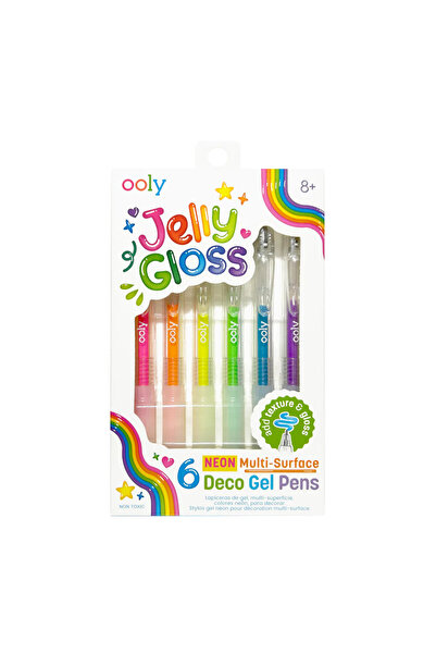 Ooly Σετ 6 νεον χρωματιστών στυλό ζελέ για πολλαπλές επιφάνειες – Ζωηρά χρώματα