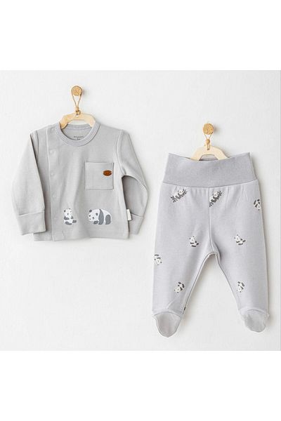 Budi Andywawa ac26024 keep smiling 2-piece bodysuit set gray