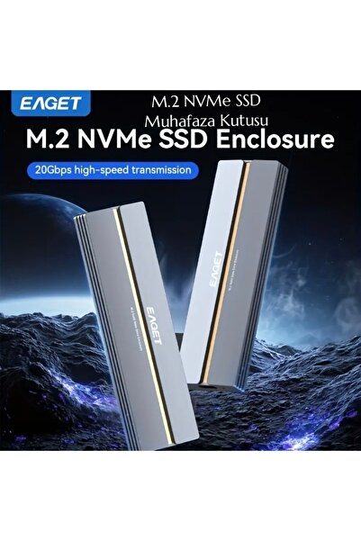 Eaget 20Gbps M.2 Nvme Ssd Kutusu CE Lisanslı 2280/2260/2242/2230/ Gen 3x2 Yüksek Hızlı Son Nesil Teknoloji