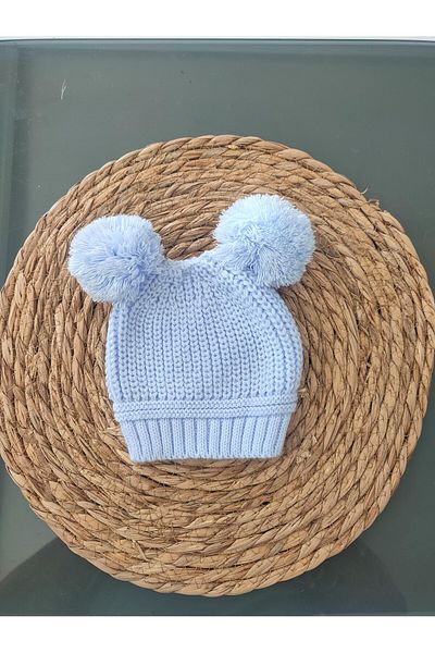 BEBENAZ Pompom Knitwear Baby Beanie (0-6 Months)