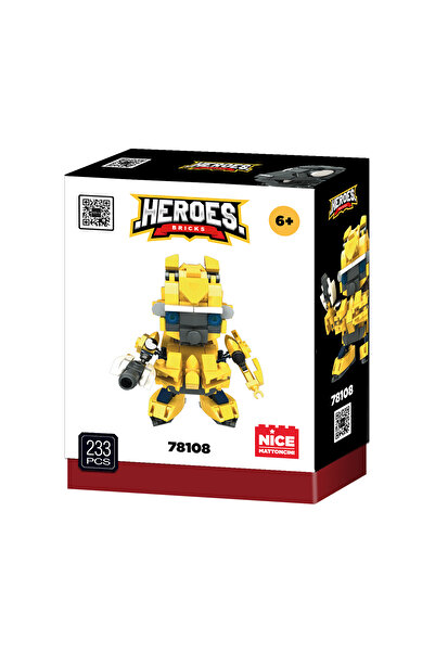 NİCE Yellow Robot construction set - transformable hero, 221 pieces