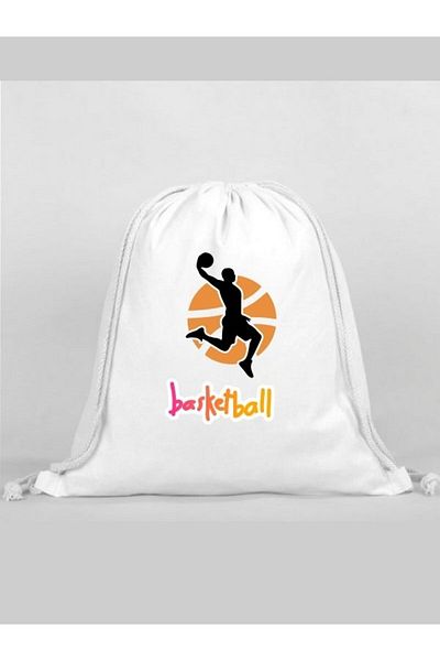 Özcan Tasarım Basketball Printed Backpack - Drawstring Sports Bag