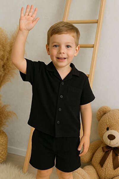 Calisa Boys Hawaiian Shirt and Shorts Summer Set