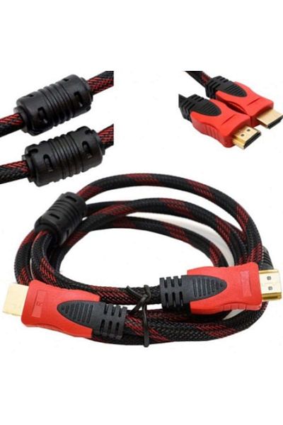 OEM Audio and video cable with HDMI connectors, reinforced textile, 30m, Black