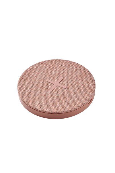 OEM Încărcător textil wireless cu încărcare rapidă și conector USB-C, roz