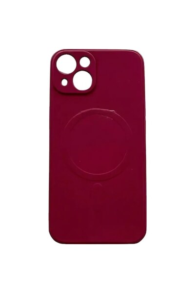 CLOUD Carcasă de protecție compatibilă cu iPhone 11 (6.1), Liquid MagSafe, în formă de inel, magnetică, vișinie