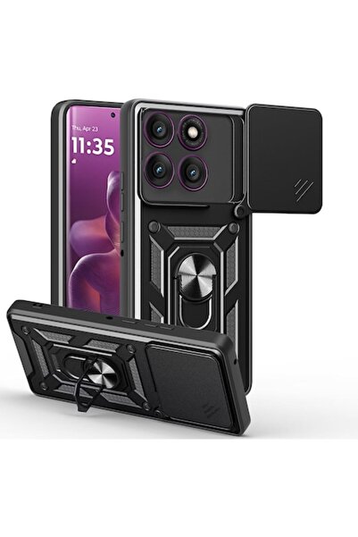 CLOUD Husă pentru Motorola Edge 60 Pro, Y59, poliuretan, neagră