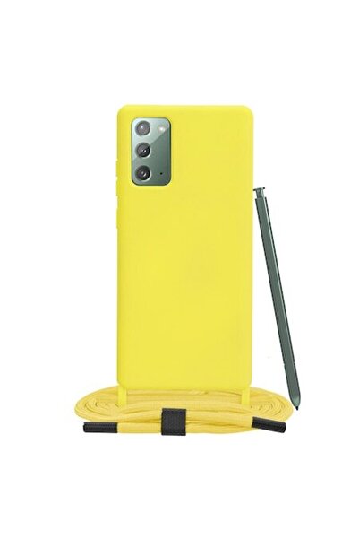 OEM Husă Techsuit Crossbody Lanyard pentru Samsung Galaxy Note 20 - Galbenă