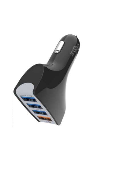 OEM Car Charger Compatible with Qualcomm 3.0, Fast Charging, 4xUSB, Black