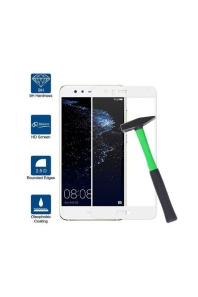 OEM Protective screen compatible with Huawei P10, Glass PRO+, 9H, White Transparent