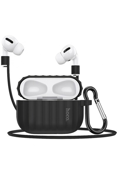 Hoco Black Case with Carabiner for Apple AirPods Pro
