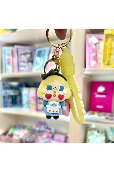 Wisevelya Cry Baby Sarı Silikon Anahtarlık